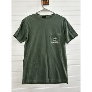 Comfort Colors Alpha Chi Omega Sorority T-Shirt Green Indiana Graphic Size S